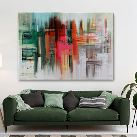 Yağlıboya Görünüm Fırça Darbeleri Soyut Tarz Dekoratif Kanvas Tablo, Duvar Dekoru 3758