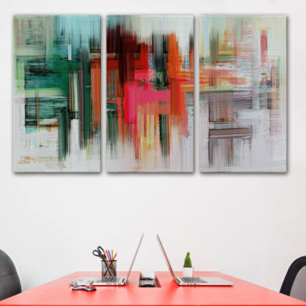 Yağlıboya Görünüm Fırça Darbeleri Soyut Tarz Dekoratif Kanvas Tablo, Duvar Dekoru 3758