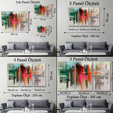 Yağlıboya Görünüm Fırça Darbeleri Soyut Tarz Dekoratif Kanvas Tablo, Duvar Dekoru 3758