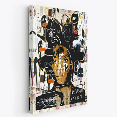 Jean Michel Basquiat Kendi Portresi Dekoratif Kanvas Tablo, Duvar Dekoru 4968