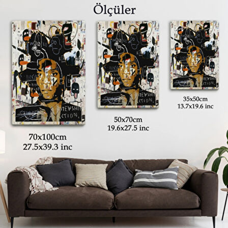 Jean Michel Basquiat Kendi Portresi Dekoratif Kanvas Tablo, Duvar Dekoru 4968
