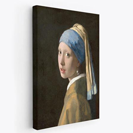 İnci Küpeli Kız, Johannes Vermeer Dekoratif Kanvas Tablo, Duvar Dekoru 4969