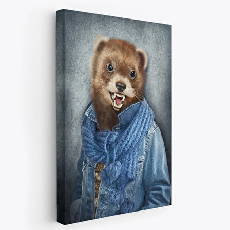 İnsan Görünümlü Simsar Dekoratif Kanvas Tablo, Duvar Dekoru 4990