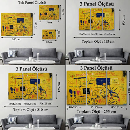 Hollywood Africans 1983 Jean Michel Basquiat Dekoratif Kanvas Tablo, Duvar Dekoru 5058