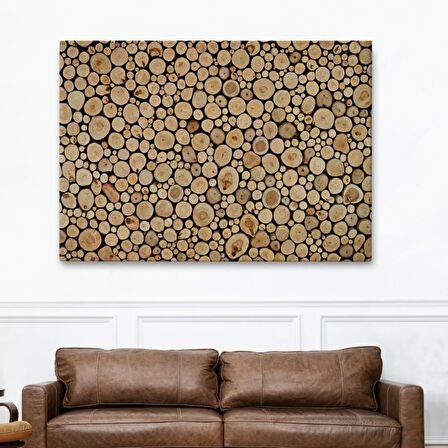 Odunlar ve Kütükler Dekoratif Kanvas Tablo, Duvar Dekoru 5077