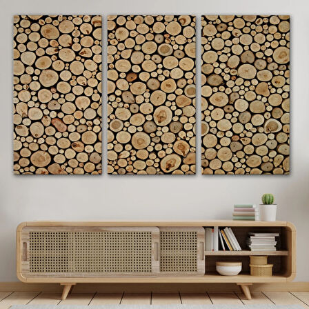 Odunlar ve Kütükler Dekoratif Kanvas Tablo, Duvar Dekoru 5077