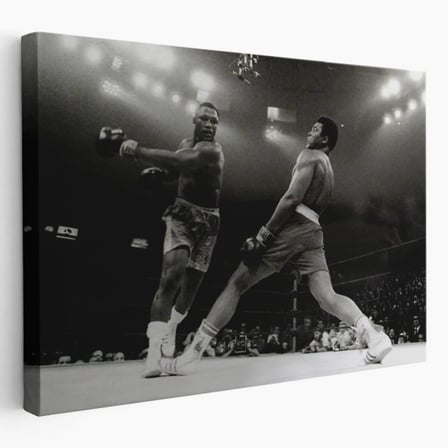 Muhammed Ali-Joe Frazier Motivasyon Dekoratif Kanvas Tablo, Duvar Dekoru 5089