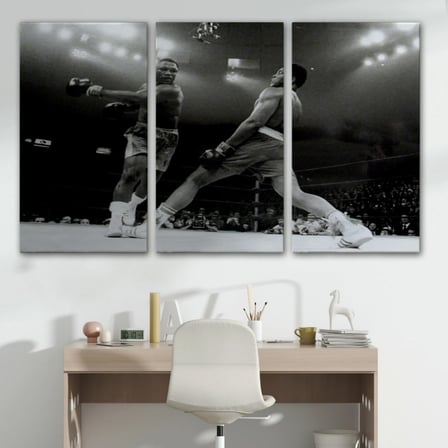 Muhammed Ali-Joe Frazier Motivasyon Dekoratif Kanvas Tablo, Duvar Dekoru 5089