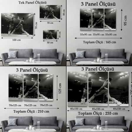 Muhammed Ali-Joe Frazier Motivasyon Dekoratif Kanvas Tablo, Duvar Dekoru 5089