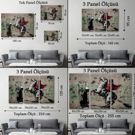 Alpler ve Napolyon Geçişi Banksy Dekoratif Kanvas Tablo, Duvar Dekoru 5094