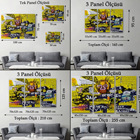 Şehir Sanatı Jean Michel Basquiat Dekoratif Kanvas Tablo, Duvar Dekoru 5095