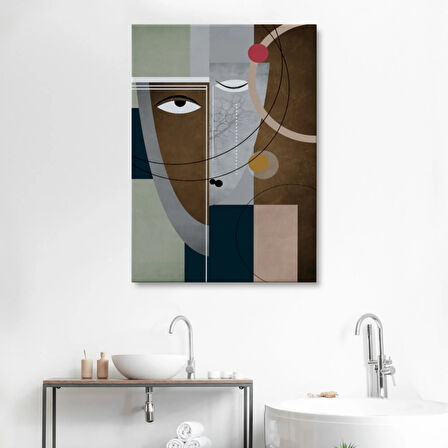 Güzel Yüz El Boyaması Modern Soyut Dekoratif Kanvas Tablo, Duvar Dekoru 5112