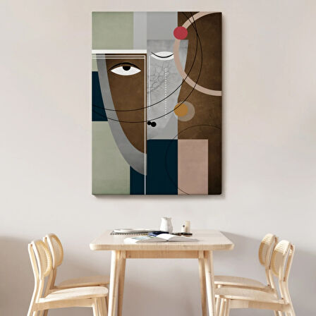 Güzel Yüz El Boyaması Modern Soyut Dekoratif Kanvas Tablo, Duvar Dekoru 5112