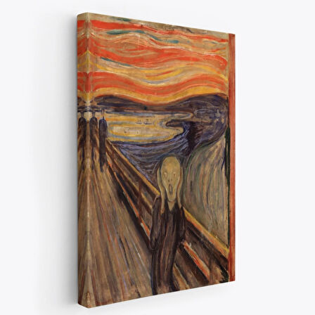 Çığlık İsimli Eser Edvard Munch Dekoratif Kanvas Tablo, Duvar Dekoru 5116