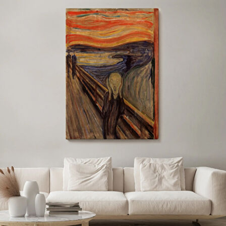 Çığlık İsimli Eser Edvard Munch Dekoratif Kanvas Tablo, Duvar Dekoru 5116