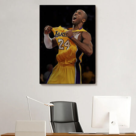 Los Angeles Lakers'ta Kobe Bryant Dekoratif Kanvas Tablo, Duvar Dekoru 5117