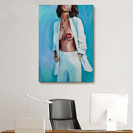 Kadın Feminist Dekoratif Kanvas Tablo, Duvar Dekoru 5118