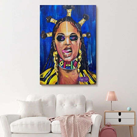 Beyonce Şarkıcı Dekoratif Kanvas Tablo, Duvar Dekoru 5120