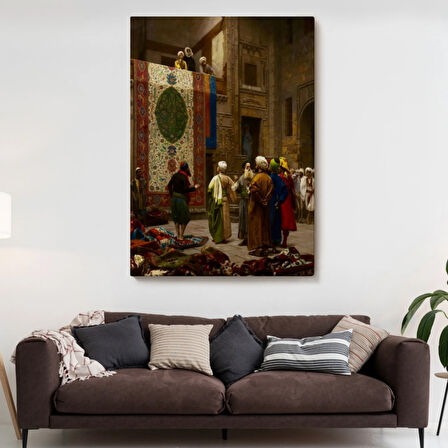 Halı Tüccarı Eseri Osman Hamdi Bey Dekoratif Kanvas Tablo, Duvar Dekoru 5123