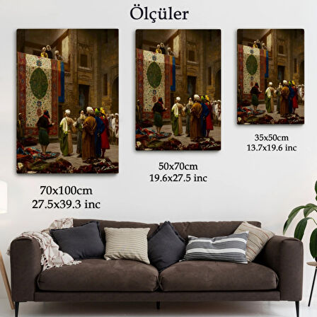 Halı Tüccarı Eseri Osman Hamdi Bey Dekoratif Kanvas Tablo, Duvar Dekoru 5123