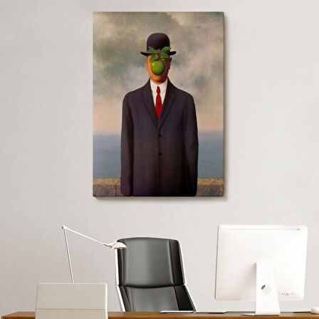 Adamın Oğlu Eseri Renee Magritte Dekoratif Kanvas Tablo, Duvar Dekoru 5132