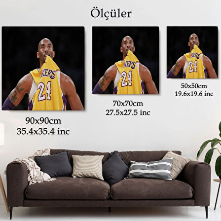 Kobe Bryant ve Basketbol Dekoratif Kanvas Tablo, Duvar Dekoru 5140