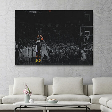 Stephen Curry ve Basketbol Dekoratif Kanvas Tablo, Duvar Dekoru 5144