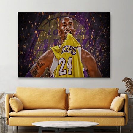 Kobe Bryant Black Mamba Lakers'ta Dekoratif Kanvas Tablo, Duvar Dekoru 5151