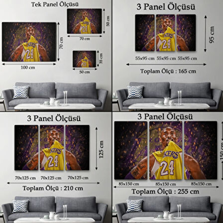 Kobe Bryant Black Mamba Lakers'ta Dekoratif Kanvas Tablo, Duvar Dekoru 5151