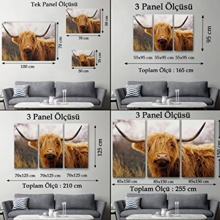 Amerikan İneği Dekoratif Kanvas Tablo, Duvar Dekoru 5156