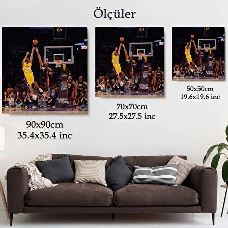 Kobe Bryant ve Basketbol Dekoratif Kanvas Tablo, Duvar Dekoru 5172