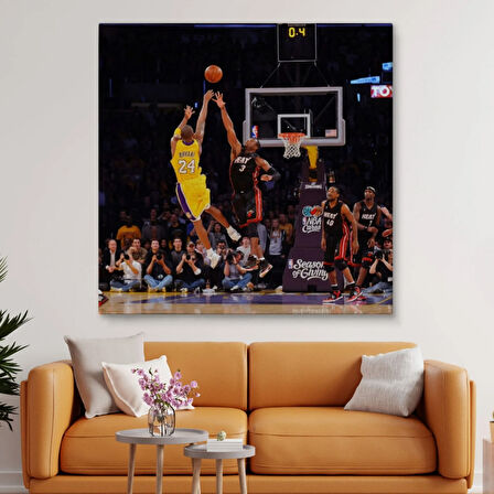 Kobe Bryant ve Basketbol Dekoratif Kanvas Tablo, Duvar Dekoru 5172