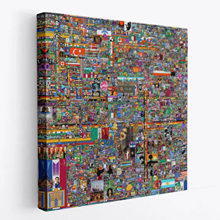 Reddit Savunma Hattı Reddit R/place Elraenn Twitch Dekoratif Kanvas Tablo, Duvar Dekoru 5173