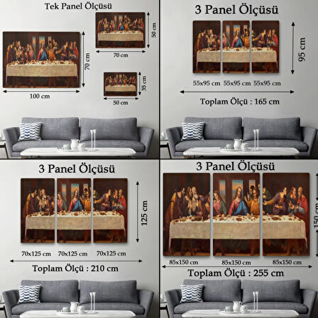 Son Akşam Yemeği Eseri Da Vinci Dekoratif Kanvas Tablo, Duvar Dekoru 5183