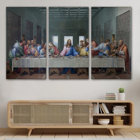 Son Akşam Yemeği Eseri Da Vinci Dekoratif Kanvas Tablo, Duvar Dekoru 5184