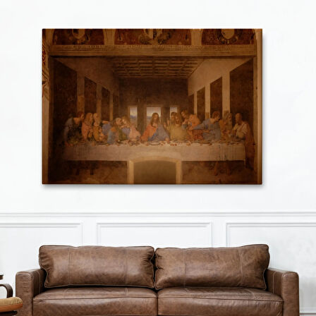 Son Akşam Yemeği Eseri Da Vinci Dekoratif Kanvas Tablo, Duvar Dekoru 5188