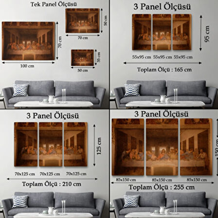 Son Akşam Yemeği Eseri Da Vinci Dekoratif Kanvas Tablo, Duvar Dekoru 5188