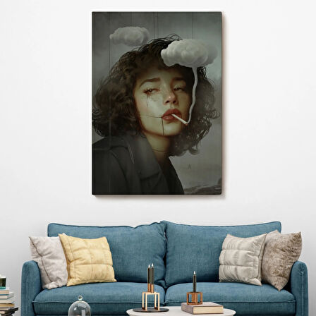 Bulut ve Duman Gerçeküstü Sanat Dekoratif Kanvas Tablo, Duvar Dekoru 5226