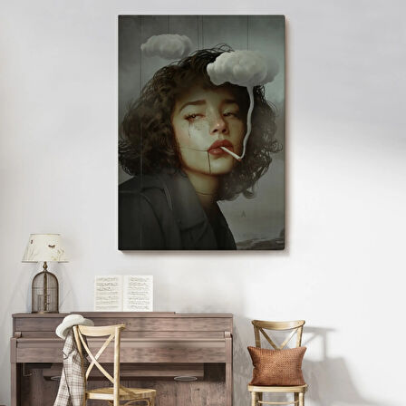 Bulut ve Duman Gerçeküstü Sanat Dekoratif Kanvas Tablo, Duvar Dekoru 5226