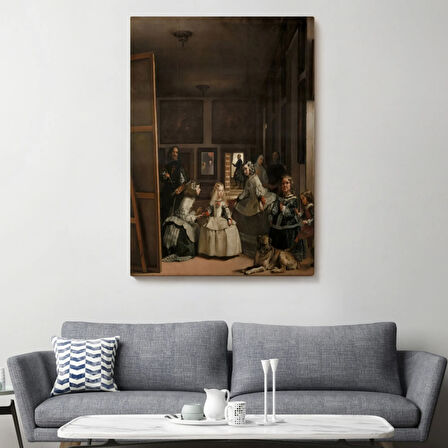 Klasik Sanat Tablo Las Meninas-Diego Velázquez Dekoratif Kanvas Tablo, Duvar Dekoru 5243