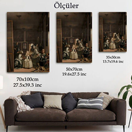 Klasik Sanat Tablo Las Meninas-Diego Velázquez Dekoratif Kanvas Tablo, Duvar Dekoru 5243