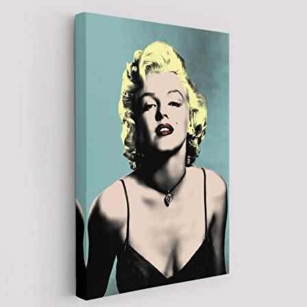 Sarı Saçlı Cesur Kadın Marilyn Monroe Dekoratif Kanvas Tablo, Duvar Dekoru 5251