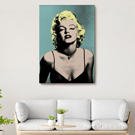 Sarı Saçlı Cesur Kadın Marilyn Monroe Dekoratif Kanvas Tablo, Duvar Dekoru 5251