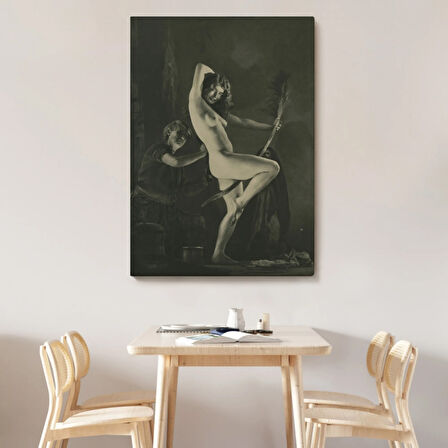 Cadılar Bayramı Şabat Gününe Hazırlık, William Mortensen Dekoratif Kanvas Tablo 5282