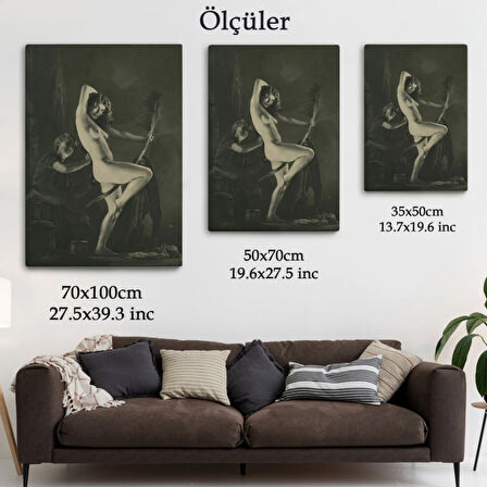 Cadılar Bayramı Şabat Gününe Hazırlık, William Mortensen Dekoratif Kanvas Tablo 5282