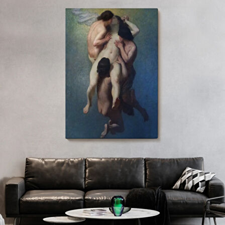 La Femme Damnée(1859) Octave Tassaert, Klasik Dekoratif Kanvas Tablo, Duvar Dekoru 5302