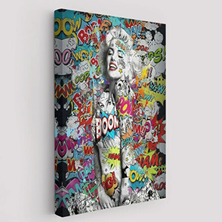Marilyn Monroe, Graffiti Dekoratif Kanvas Tablo, Duvar Dekoru 5307