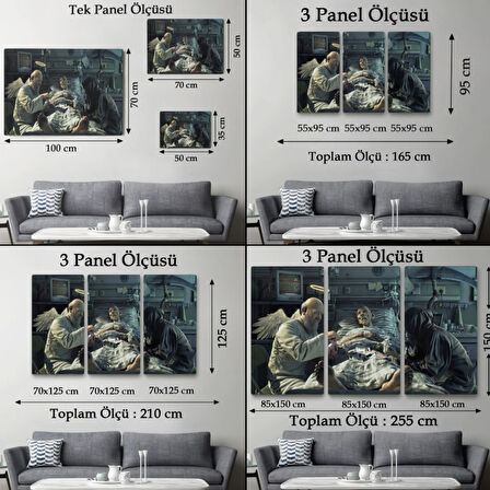 Ölüm Meleği Azrail Çalışıyor ve Kumar Oynuyor Dekoratif Kanvas Tablo, Duvar Dekoru 5373