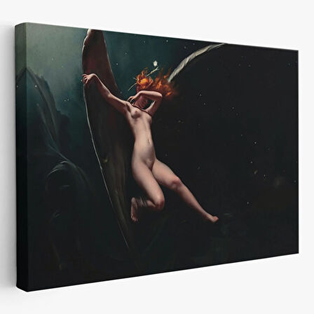 Yıldızlar Altında Bir Peri Klasik Dekoratif Kanvas Tablo, Duvar Dekoru 5383
