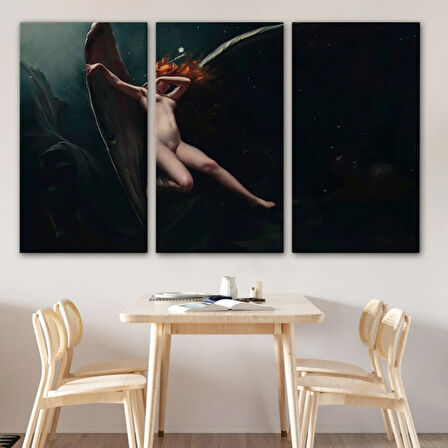 Yıldızlar Altında Bir Peri Klasik Dekoratif Kanvas Tablo, Duvar Dekoru 5383